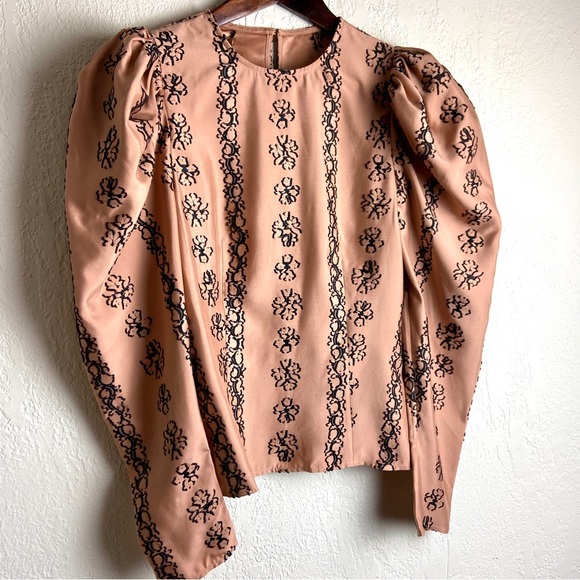 $595 Ulla Johnson Runway Layla Silk Blend Blouse - Picture 2 of 11